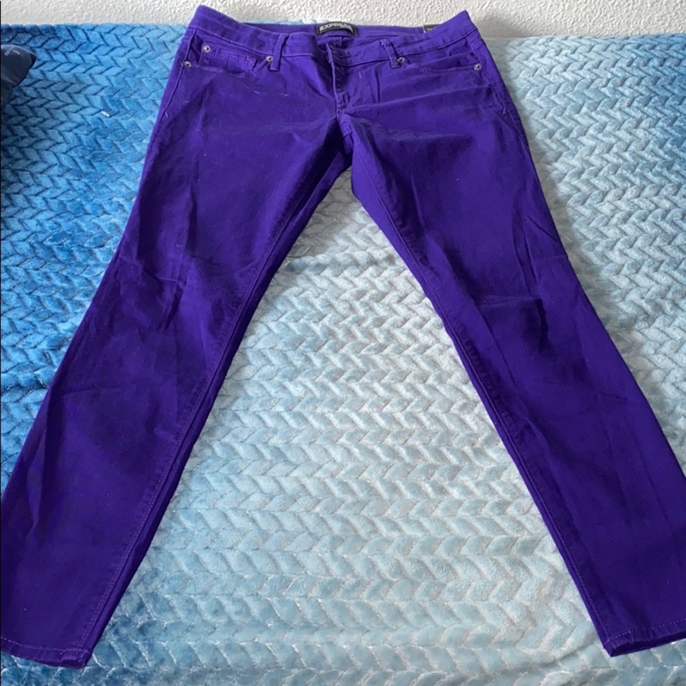 purple jeans